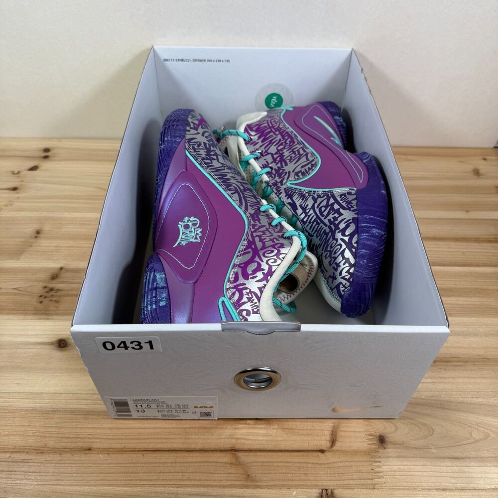 Nike LeBron XXII 22 Frozen Grapes Vivid Purple Soft Pearl HV8454-001 Mens 11.5 - Picture 9 of 10